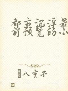 都市沉浮最快超前预览的小说3030