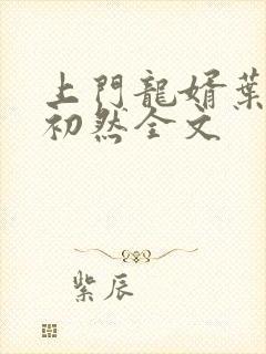 上门龙婿叶辰萧初然全文
