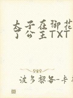 太子在御花园要了公主TXT