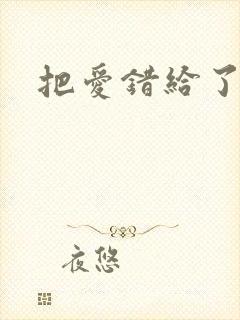 把爱错给了你