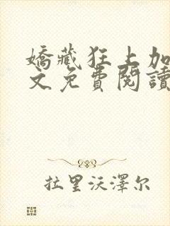 娇藏狂上加狂全文免费阅读笔趣阁