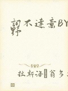 词不达意BY咩野