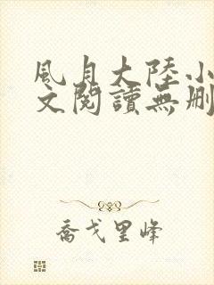 风月大陆小说全文阅读无删减