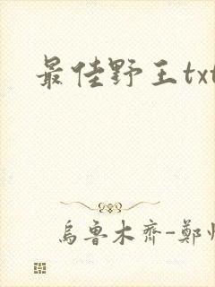 最佳野王txt