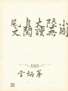 风月大陆小说全文阅读无删减