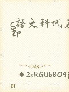 c语文科代表一节