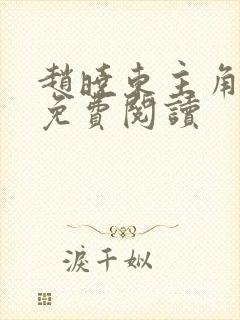 赵晓东主角小说免费阅读