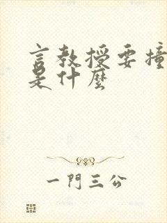 言教授要撞坏了是什么