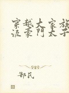 穿越大家族之风流豪门太子爷