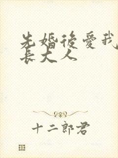 先婚后爱我的市长大人