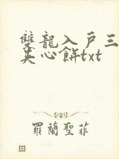 双龙入户三人行夹心饼txt