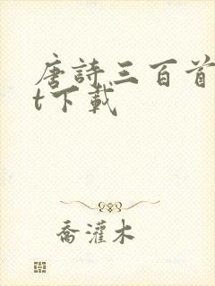 唐诗三百首txt下载