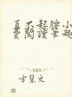 直不起腰小说免费阅读笔趣阁无弹窗