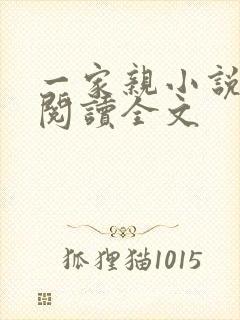 一家亲小说免费阅读全文