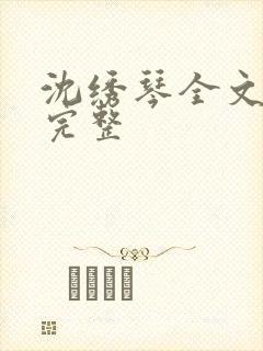 沈绣琴全文阅读完整