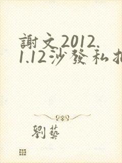 谢文2012.1.12沙发私拍