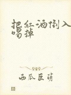 把红酒倒入b里喝掉