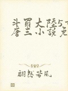 斗罗大陆5重生唐三小说免费阅读