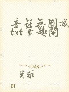 音符无删减全文txt笔趣阁