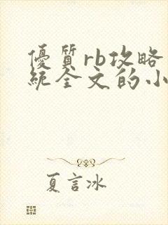 优质rb攻略系统全文的小说