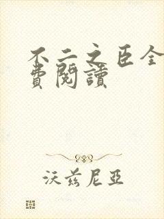 不二之臣全文免费阅读