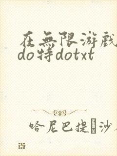 在无限游戏大里do特dotxt