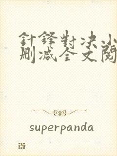 针锋对决小说未删减全文阅读