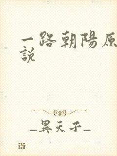 一路朝阳原著小说