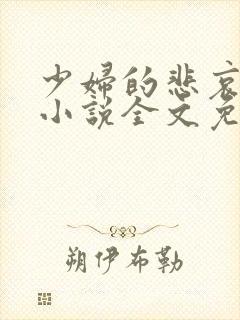 少妇的悲哀榆木小说全文免费阅读笔趣阁下载