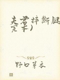 夫君摔断腿后(完本)