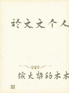 于文文个人简历