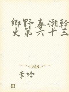 乡野春潮干柴烈火第六十三章