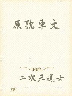 原耽车文