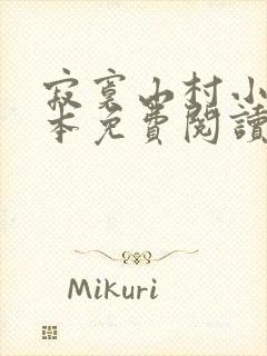 寂寞山村小说全本免费阅读