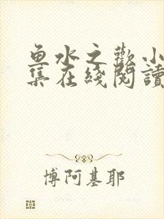 鱼水之欢小说全集在线阅读