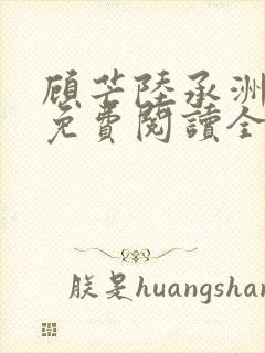 顾芒陆承洲小说免费阅读全文免费阅读下载