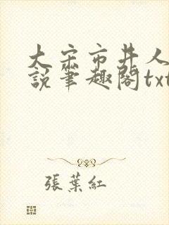 大宋市井人家小说笔趣阁txt