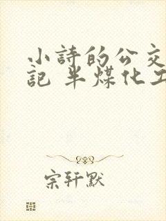 小诗的公交车日记 半煤化工