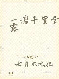 一泻千里金银花露