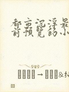 都市沉浮最快超前预览的小说3030