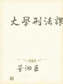 大学刑法课