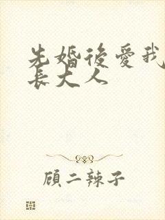 先婚后爱我的市长大人