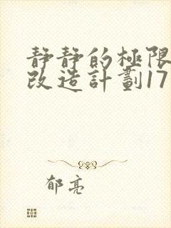 静静的极限自我改造计划17