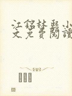 江铭林熙小说全文免费阅读