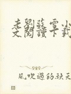 老刘苏雪小说全文阅读下载