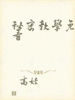 秘密教学免费观看