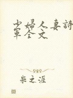 少妇人妻诗雨小军全文