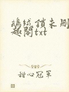 鹅绒锁未删除笔趣阁txt