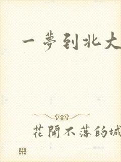 一梦到北大