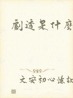 剧透是什么意思